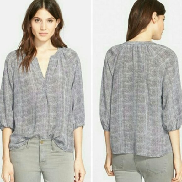 Joie Addie B Popover Silk Blouse in Python - Picture 1 of 9